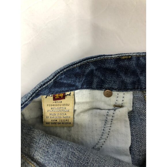 7 For All Mankind Womens 29x32 Blue Denim Jeans Bootcut Stretch - Picture 8 of 8